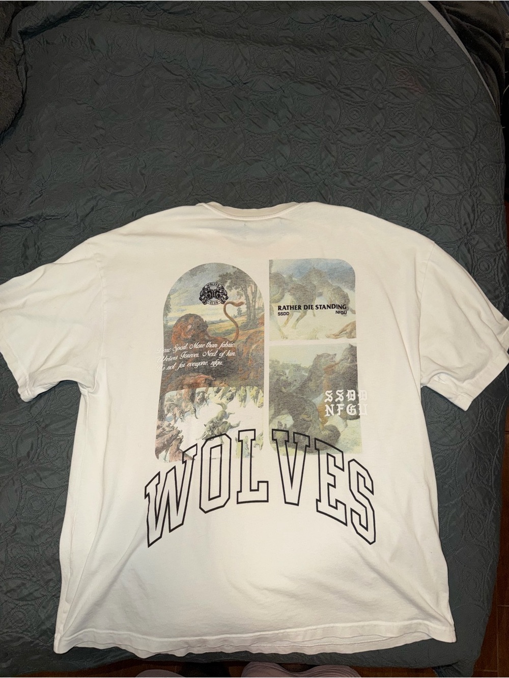 Darc Sport White 'WOLVES' Oversized Tee